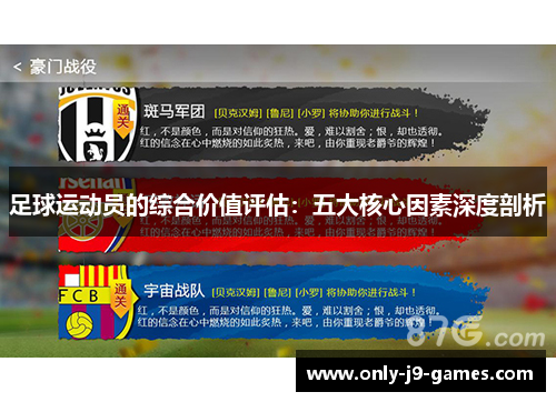 足球运动员的综合价值评估：五大核心因素深度剖析